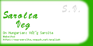 sarolta veg business card